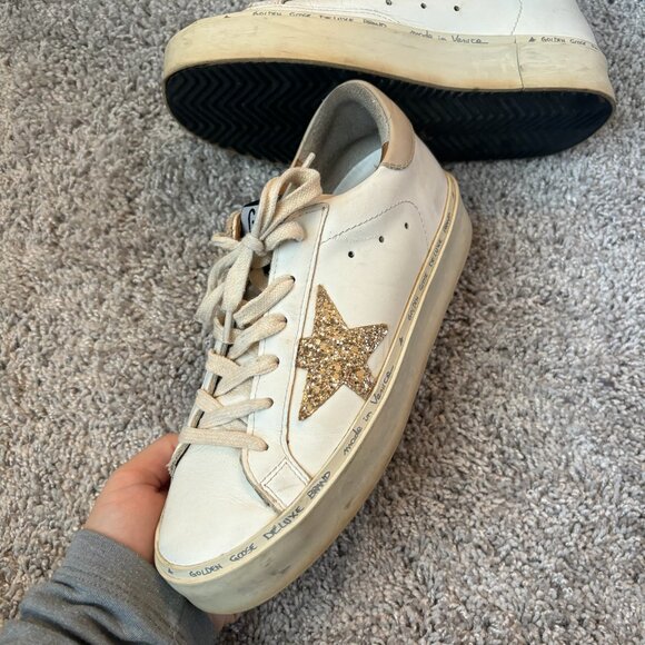 Womens Golden Goose Hi-Star Gold - Picture 6 of 7